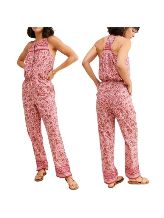 Faherty Pants - 🆕FAHERTY Adella Jumpsuit Floral Cotton Small